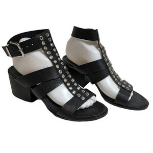 Sol Sana black heeled gromet sandals